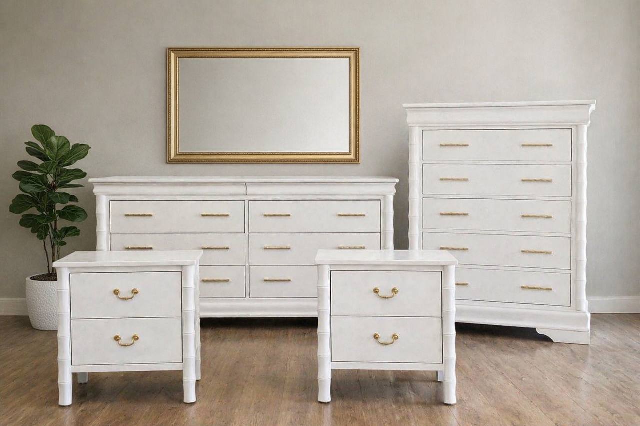 Satin White Bamboo Set