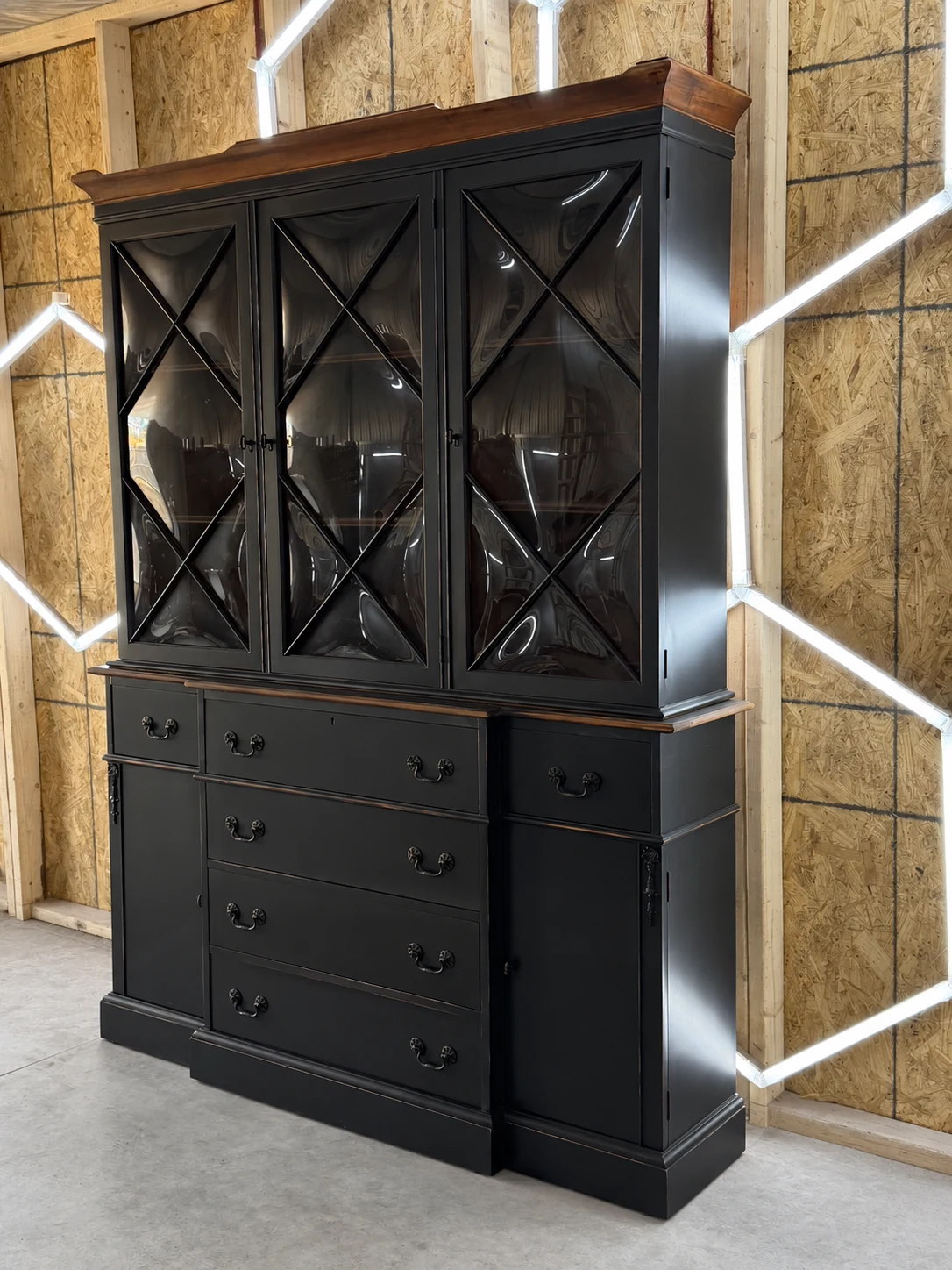 Black + Walnut Cabinet