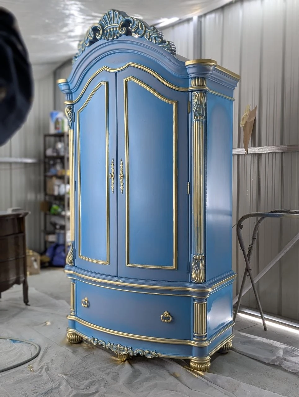 Blue + Gold Armoire