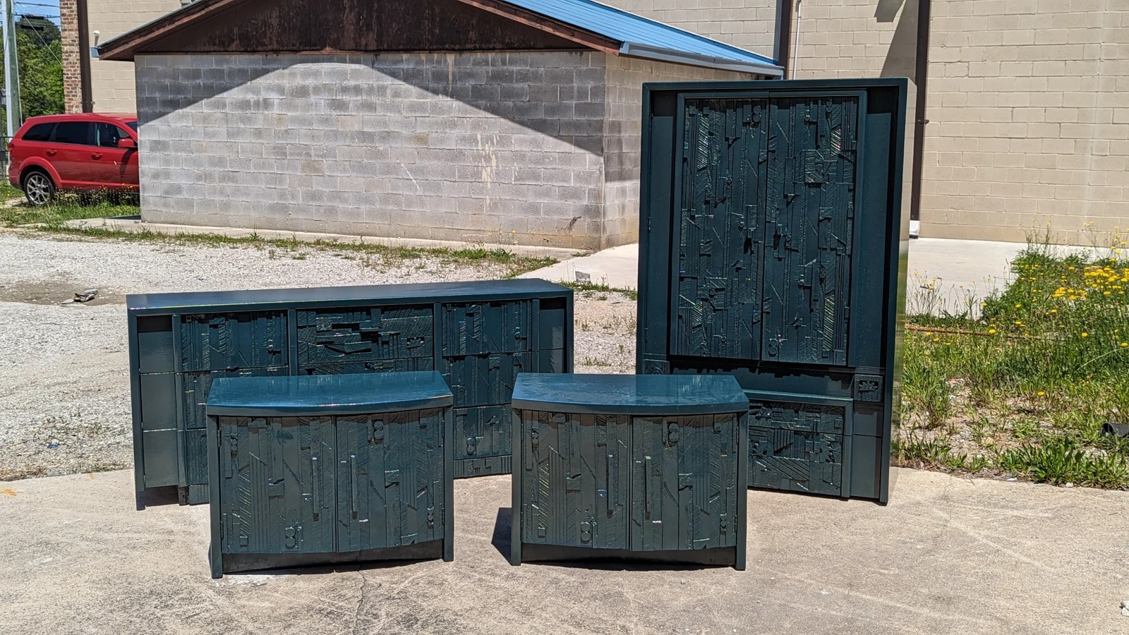 Deep Green Brutalist Set