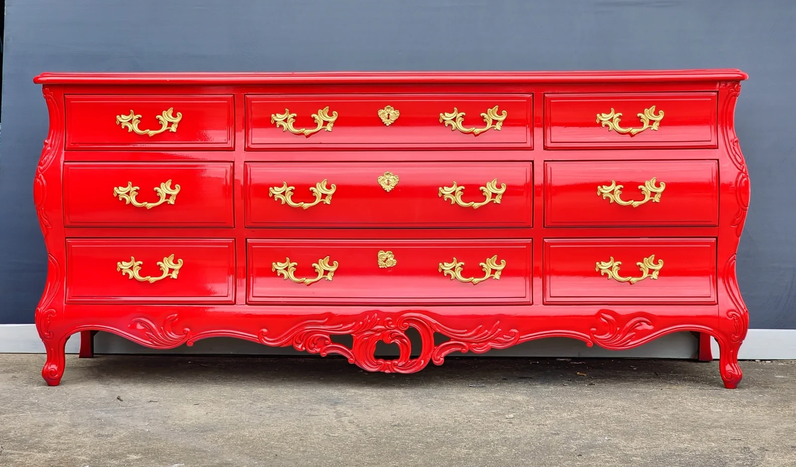 Red + Gold Dresser