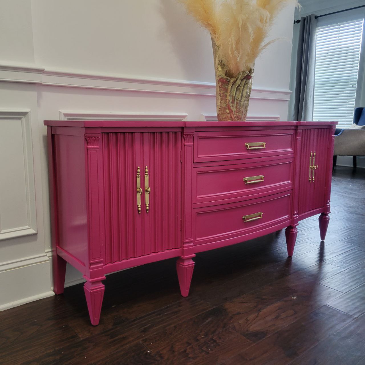 Berry Lacquer Credenza