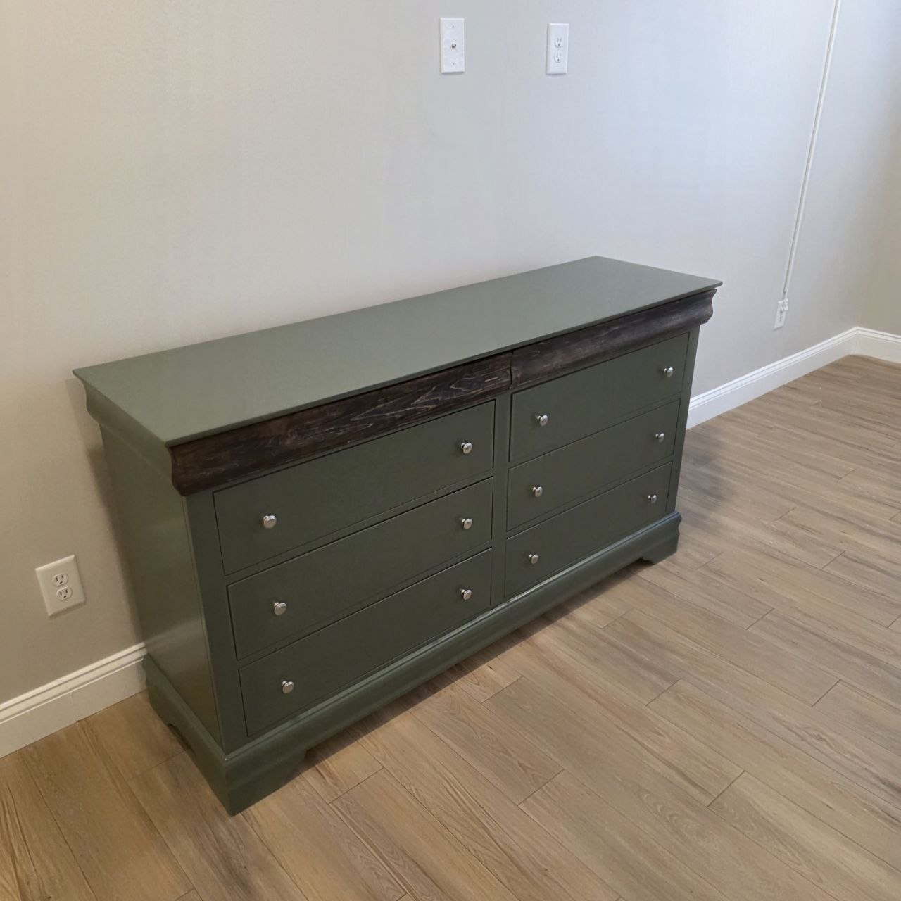 Olive + Walnut Dresser