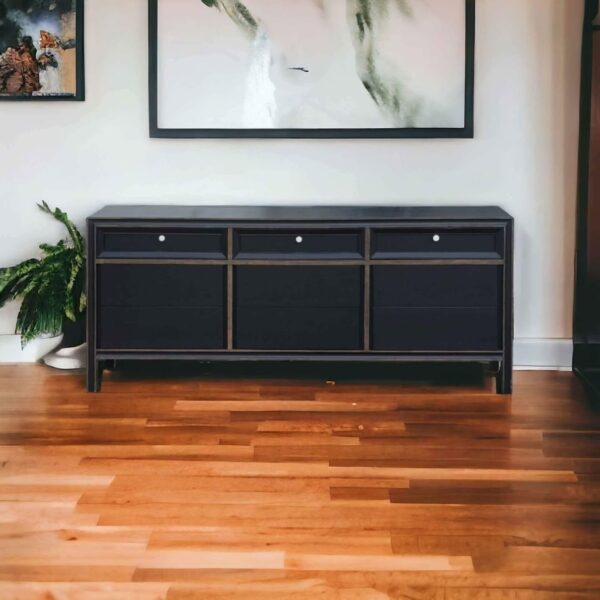 Mid Century Wood Black Credenza Sideboard Dresser