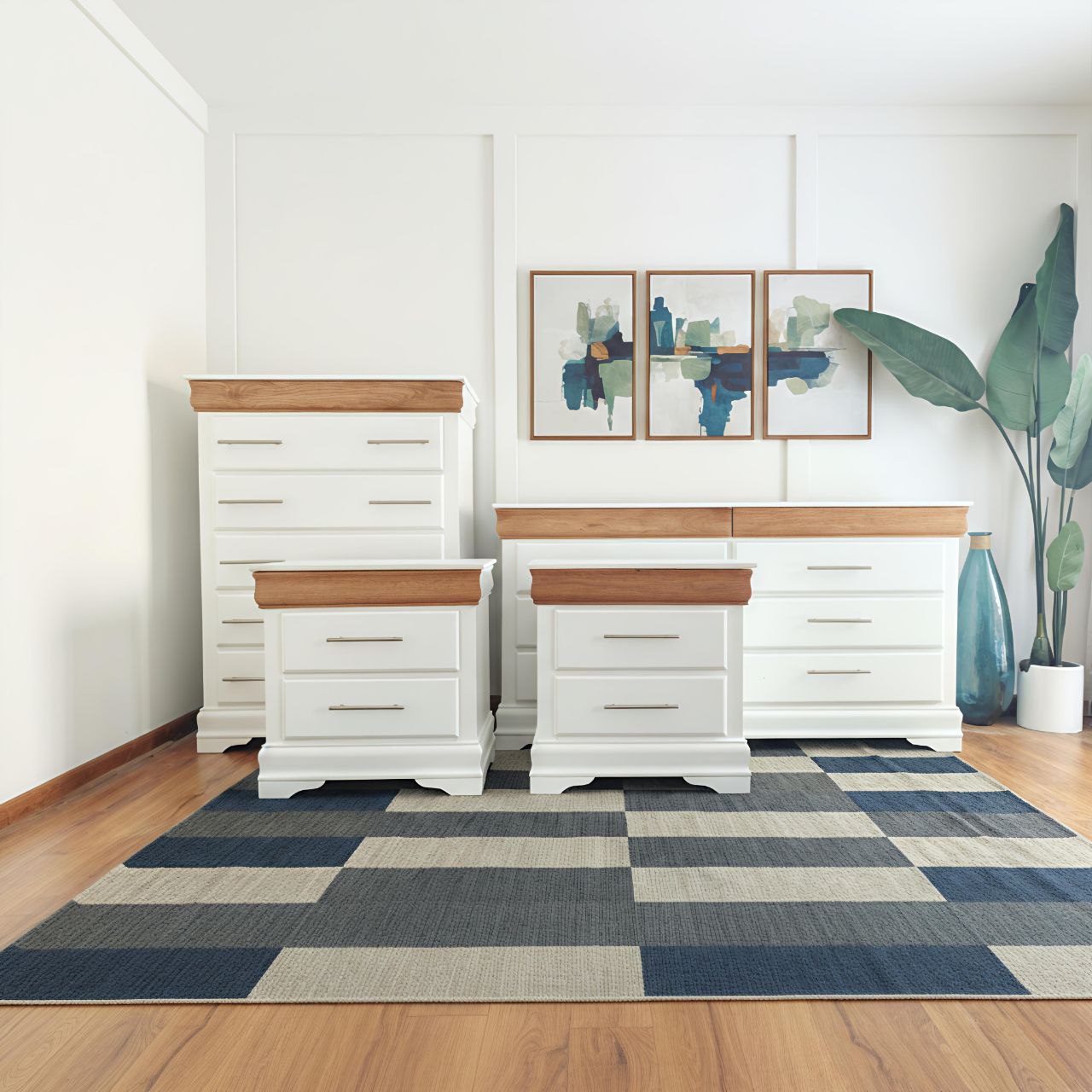 Boho Style Bedroom Set – Dresser Chest Nightstands - Image 2