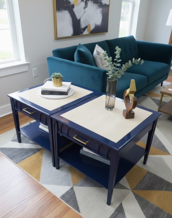 Mid-Century Modern Lacquer End Tables | Custom Color & Top Options - Image 6