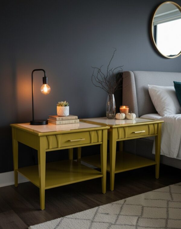 Mid-Century Modern Lacquer End Tables | Custom Color & Top Options - Image 3