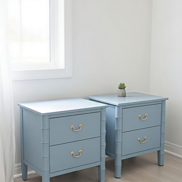Azure Bamboo Nightstands
