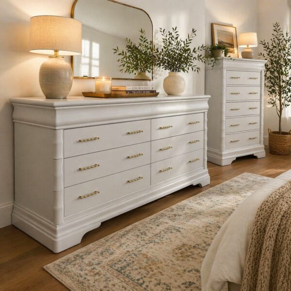 Modern Bamboo-Inspired Bedroom Set